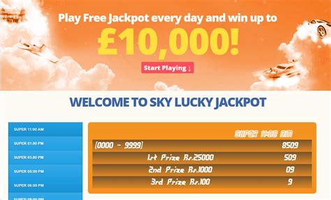 sky lucky jackpot result scheme